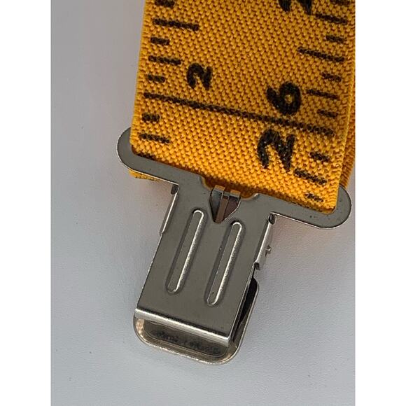 The Boss Suspenders XL 2" x 45"-72" Bright Yellow Tape Measure Ruler Adjustable - Picture 5 of 9